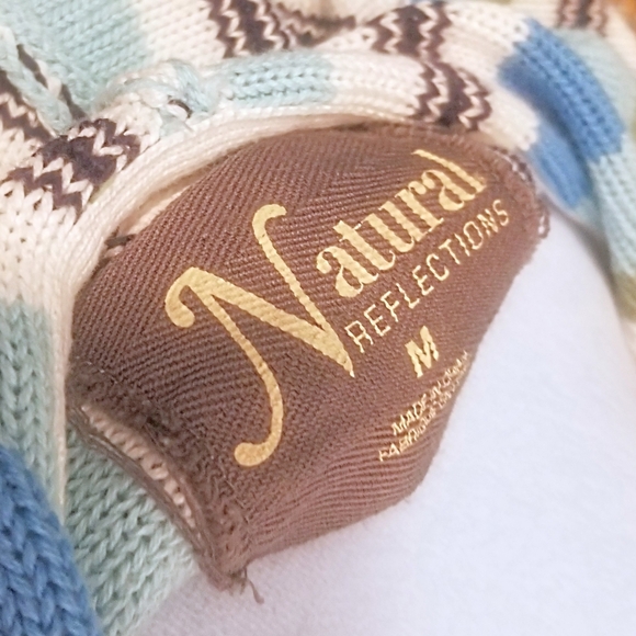 Multicolored Striped 3/4 Sleeve Baja Hoodie - Picture 6 of 8